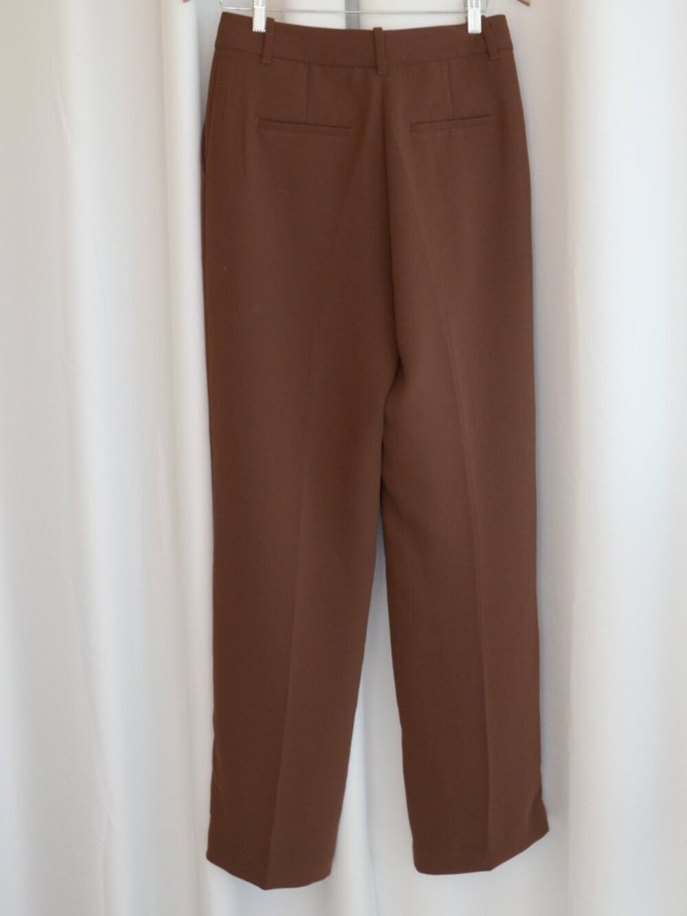 NWT Aritzia Wilfred Effortless Pants Brown Cognac Sz 8 - Picture 3 of 7